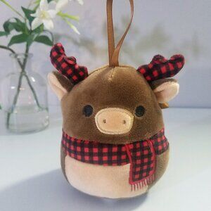 Squishmallow Plaid Reindeer "Alfred" Hangable